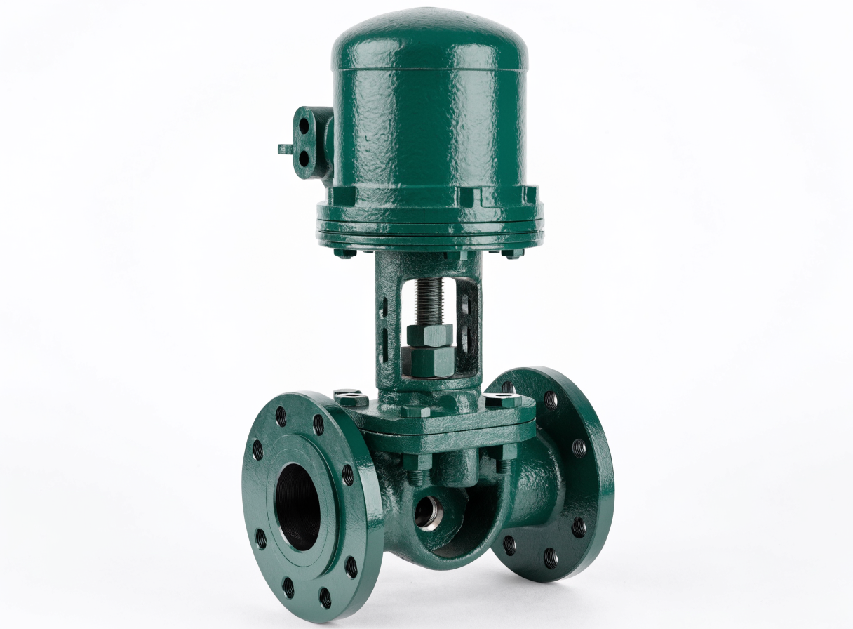 Industrial control valve with pneumatic actuator
