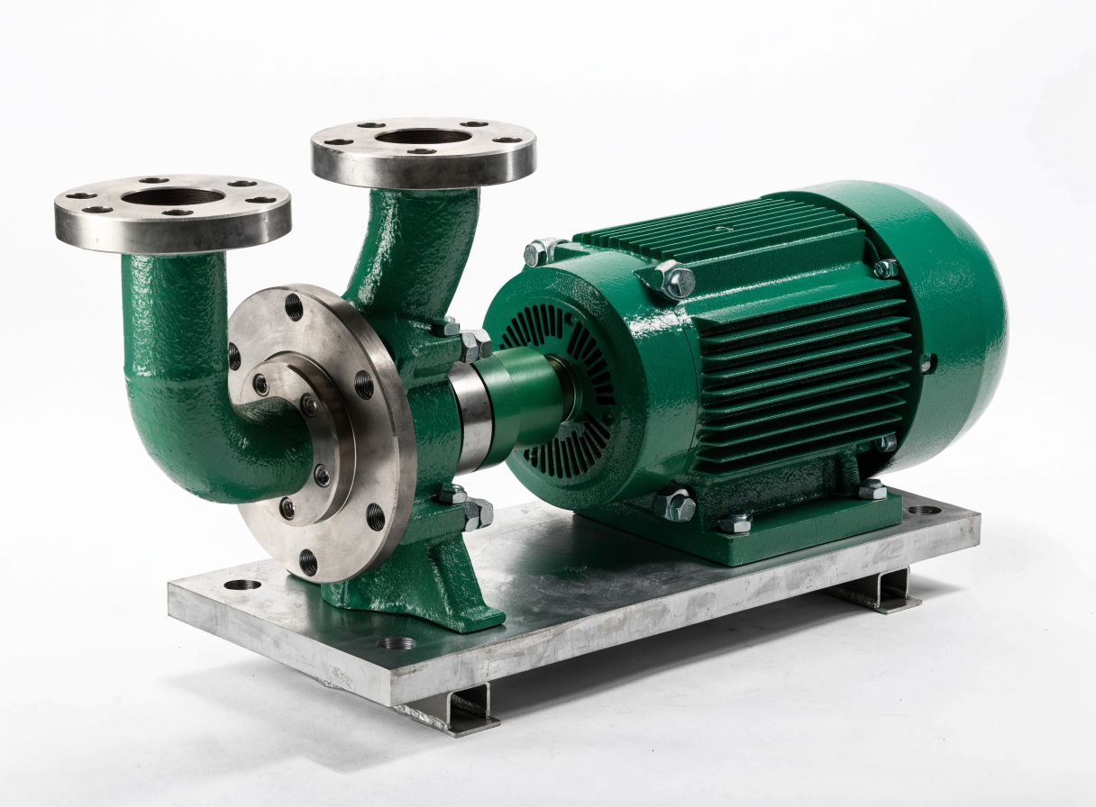 Industrial centrifugal pump with electric motor